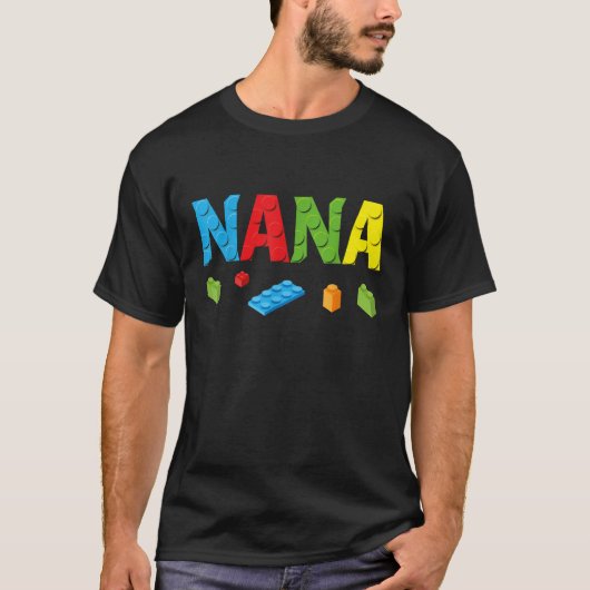Nana Master Builder Building Bricks Blocks Family T-shirt (Voorkant)