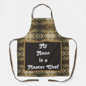 Nana Master Chef Elegant Brown Grandma Schort (Voorkant)