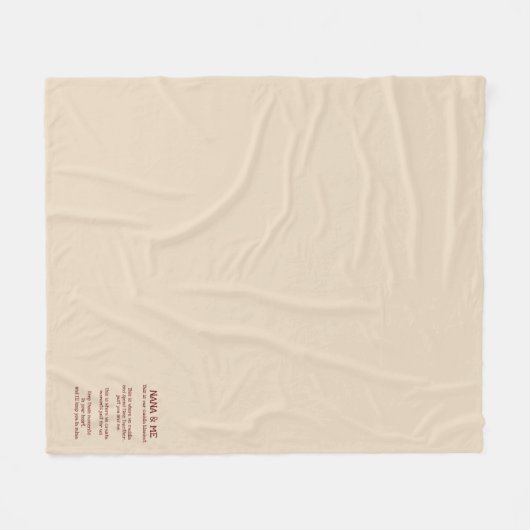Nana & Me Cuddle Blanket Fleece Deken (Voorkant (Horizontaal))