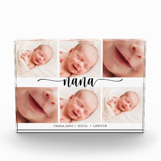 Nana Moederdag Foto Collage Photo Block (Voorkant)