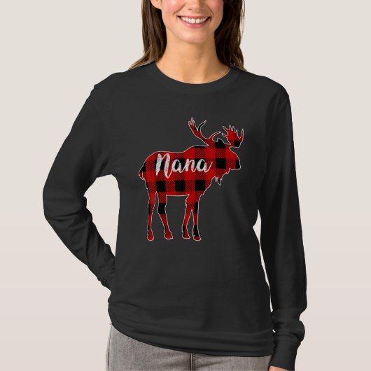 Nana Moose Red Buffalo Pset Matching Family Chris T-shirt (Voorkant)
