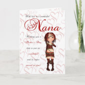 Nana Mother's Day Card With Little Forest Elf Kaart (Voorkant)