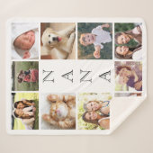 Nana Multi-Photo Collage Persoonlijk Sherpa Deken (Voorkant (horizontaal))