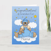 Nana nieuwe baby meisje gefeliciteerd kaart (Voorkant)