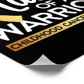 Nana of a Warrior Child Cancer Gold Ribbon Poster (Hoek)