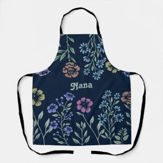 Nana of gepersonaliseerd bloemenontwerp schort