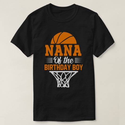 NANA of the Birthday Boy Basketball T-shirt (Design voorkant)