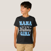 Nana Of The Birthday Girl Snowflakes Winter Christ T-shirt (Voorkant volledig)