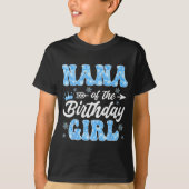 Nana Of The Birthday Girl Snowflakes Winter Christ T-shirt (Voorkant)