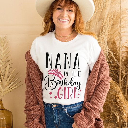 Nana of the Birthday Girl Squad Custom Matching T-shirt