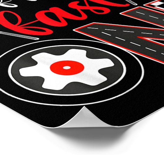 Nana Of The Fast One Birthday 1st Race Car Family  Poster (Hoek)