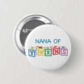 Nana of Twins Blocks Ronde Button 5,7 Cm (Voorkant /achterkant)