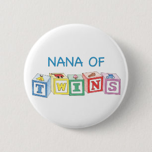 Nana of Twins Blocks Ronde Button 5,7 Cm