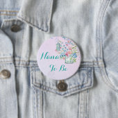 Nana om de Button van het Baby shower van Floral C (In situ)