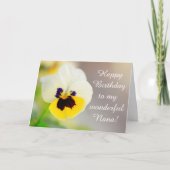 Nana, oma Pansy Birthday Kaart (Voorkant)