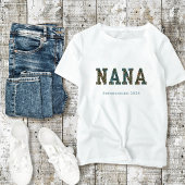 Nana op maat jaar - trendy bloemen t-shirt