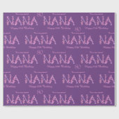 Nana orchidee waterverf art. 80ste verjaardag cadeaupapier (Vlak)