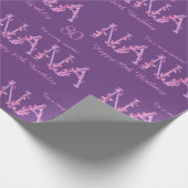 Nana orchidee waterverf art. 80ste verjaardag cadeaupapier (Hoek)