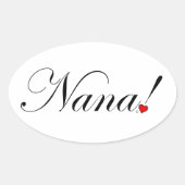 Nana. Ovale Sticker (Voorkant)