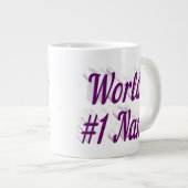 Nana paarse halve Moederdag Grote Koffiekop (Voorkant rechts)