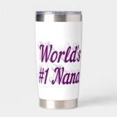 Nana paarse halve tekst geïsoleerde drinkbeker (Achterkant)