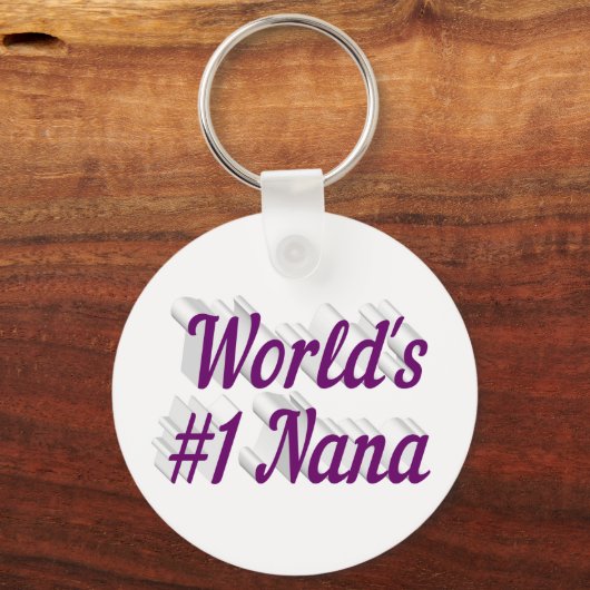 Nana paarse tekst sleutelhanger (Voorkant)