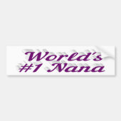 Nana paarse tekstbumpersticker bumpersticker (Voorkant)