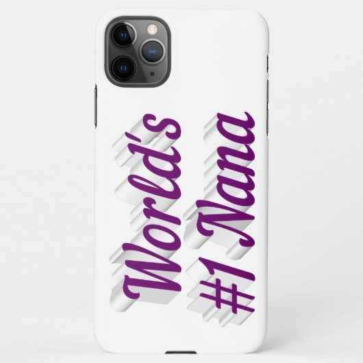 Nana paarse text Moederdag iPhone Hoesje (Achterkant)