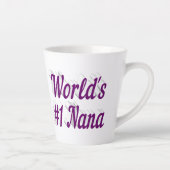 Nana paarse text Moederdag Latte Mok (Rechts)