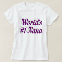 Nana paarse text Moederdag T-shirt