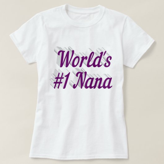 Nana paarse text T-Shirt (Design voorkant)