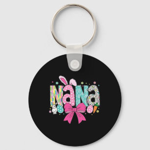 Nana Pasen Coquette Boog Happy Paashaas Konijn Sleutelhanger