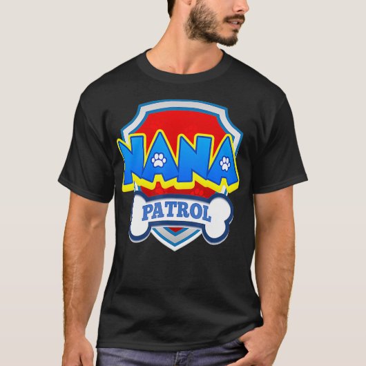 Nana Patrol Hond Grappig Gift Verjaardagsfeestje T-shirt (Voorkant)