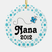 Nana Personalized Sneeuwkerstversier Keramisch Ornament (Voorkant)