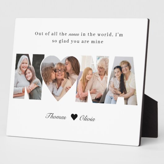 Nana Photo Collage Grandma Keepsake from Grandkids Fotoplaat (Zijkant)