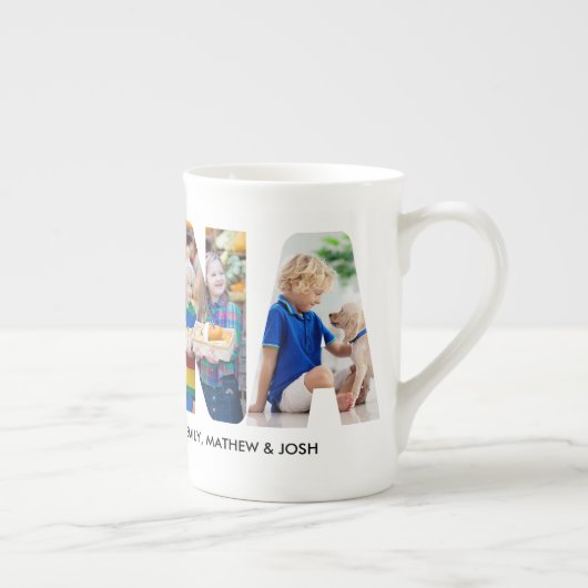 NANA Photo Collage Letter Cutout Personated Porselein Kop (Rechts)