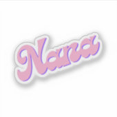 Nana Pink Cursive Grandma Grammy Sticker (Voorkant)