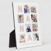 NANA Pink Letters Grandma Photo Collage Keepslag Fotoplaat (Zijkant)