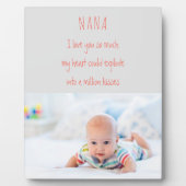 Nana Poem en Custom Grandchild Photo Fotoplaat (Voorkant)