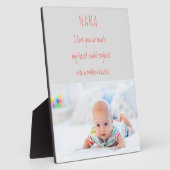 Nana Poem en Custom Grandchild Photo Fotoplaat (Zijkant)