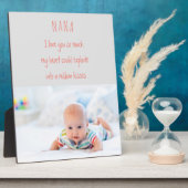 Nana Poem en Custom Grandchild Photo Fotoplaat (Zijkant)