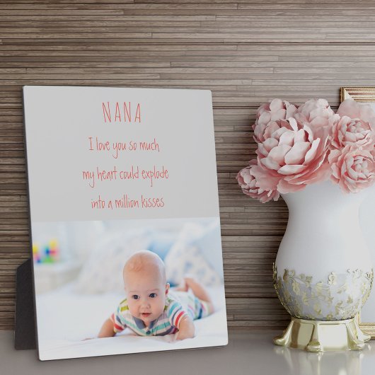 Nana Poem en Custom Grandchild Photo Fotoplaat