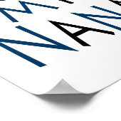 Nana Poster (blauw) (standaard fotolijst formaat) (Hoek)