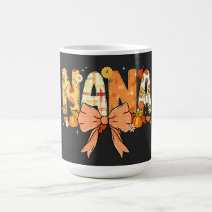 Nana Pumpkin Herfst Coquette Bow Thanksgiving Mom Magische Mok