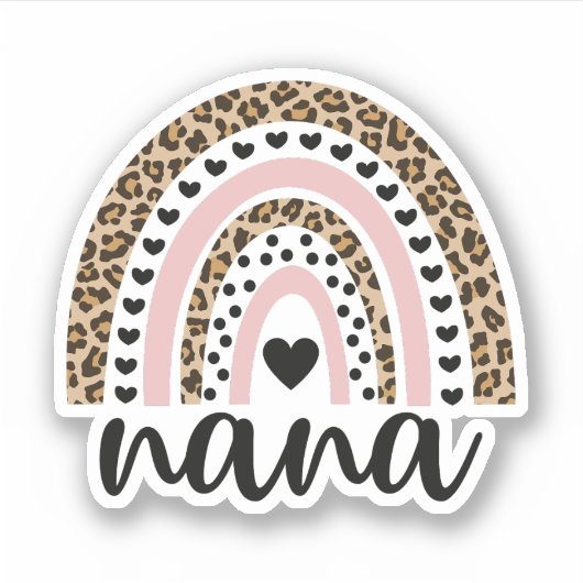 Nana Rainbow, Gift for Grandma Grandmoeder Sticker (Voorkant)