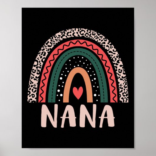Nana Rainbow Oma Grootmoeder Vrouwen Moederdag Poster (Voorkant)