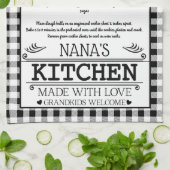 Nana Recept Zwart Wit Boerderij Buffalo Plaid Theedoek (Gevouwen)