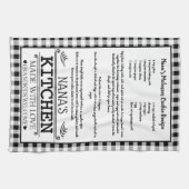 Nana Recept Zwart Wit Boerderij Buffalo Plaid Theedoek (Horizontaal)