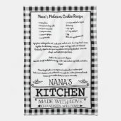 Nana Recept Zwart Wit Boerderij Buffalo Plaid Theedoek (Verticaal)