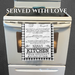 Nana Recept Zwart Wit Boerderij Buffalo Plaid Theedoek